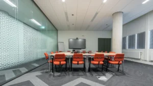 Professional cleaner doing commercial office loop carpet encapsulation maintenance cleaning in Dubai