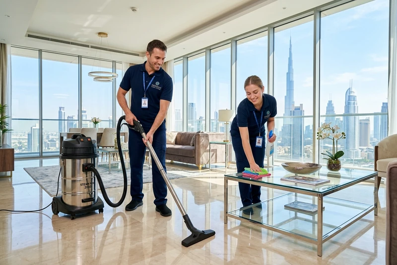 Cleaning Pro Dubai Operations Lead on-site in Dubai residence